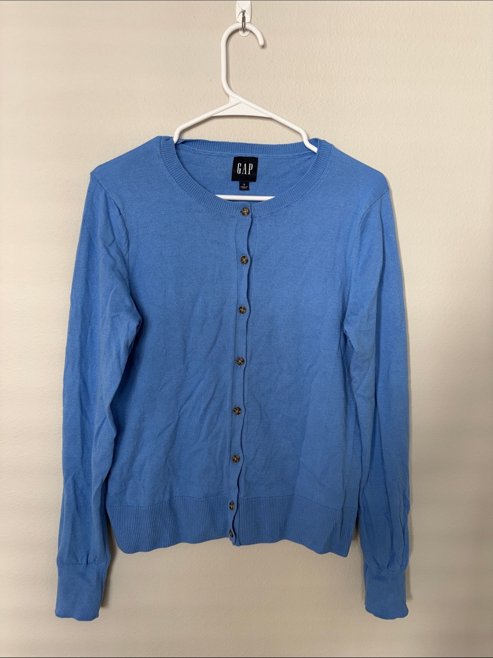 GAP Classic Light Blue Button-Up Cardigan